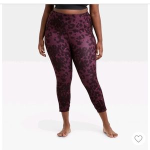 All In Motion Women's Leopard Print Contour Power Waist High-Rise Leggings